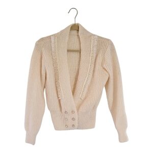90s Style Cardigan Cream Women's Sweater